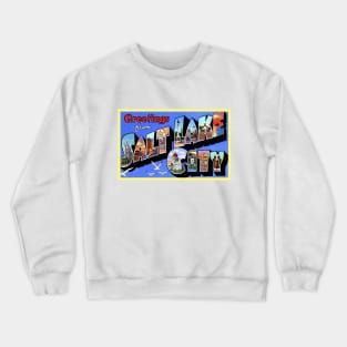 Greetings from Salt Lake City Utah, Vintage Large Letter Postcard Crewneck Sweatshirt